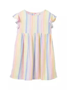 Платье из джерси TOM TAILOR с воланами на рукавах, цвет Multicolor Stripe