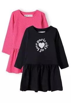 Платье из джерси Two Pack Of Long Sleeve MINOTI, черный