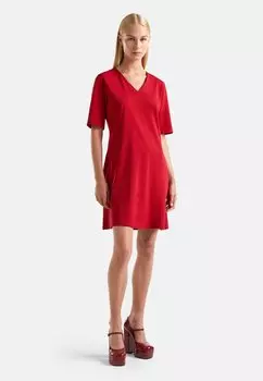 Платье из джерси United Colors of Benetton, красный