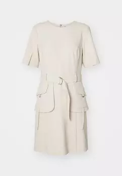 Платье из джерси Utility Dress D Ring Trims DKNY, бежевый