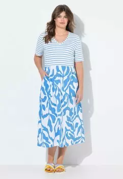 Платье из джерси V-AUSSCHNITT 1/2 ARM OEKO-TEX LAURASN, светло-голубой