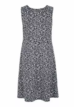 Платье из джерси V-Neck With Seam Below The Bust Cellbes of Sweden, синее с рисунком