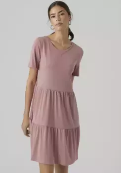 Платье из джерси Vero Moda "VMFILLI CALIA SS SHORT DRESS", цвет Nostalgia Rose
