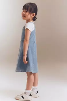 Платье из джерси в джинсовом стиле H&M, синий