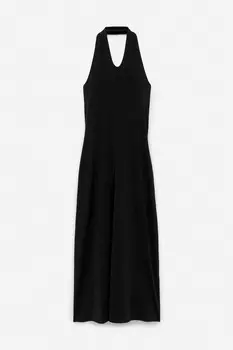 Платье из джерси в рубчик Arket, черный