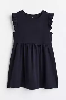 Платье из джерси в рубчик H&M, синий