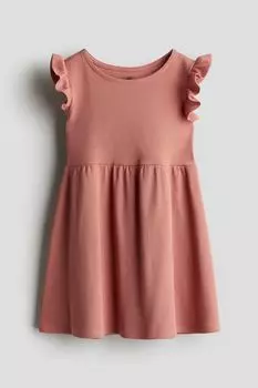 Платье из джерси в рубчик H&M, красный