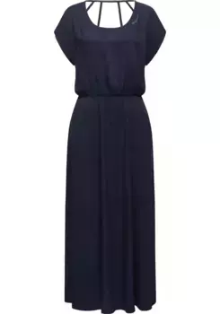 Платье из джерси в стиле рэгвир "Lalline", платье-рубашка длиной до икры со стильным вырезом сзади Ragwear, цвет морской волны