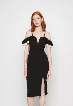 Платье из джерси WAL G, черно-белый