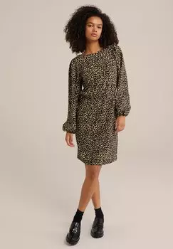 Платье из джерси WE Fashion, желтый