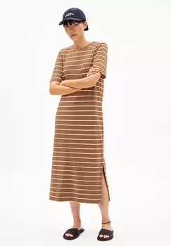 Платье из джерси XELINAA FINE STRIPE ARMEDANGELS, бежевый