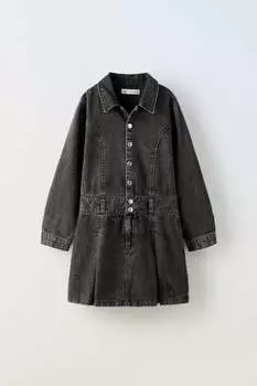 Платье из джинима ZARA, черный
