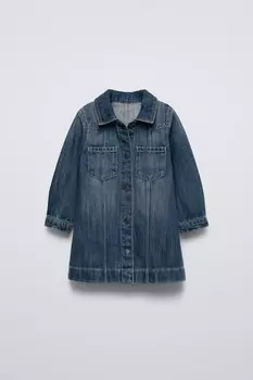 Платье из джинса ZARA, синий