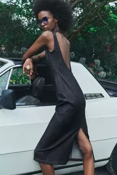 Платье из джинса ZARA, синий