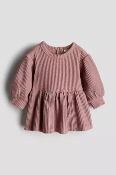 Платье из фактурного джерси H&M, розовый