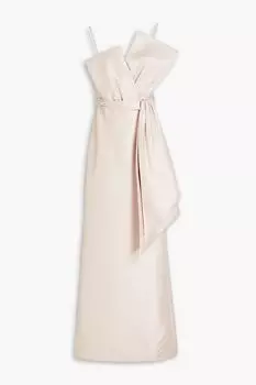 Платье из фая с драпировкой BADGLEY MISCHKA, розовый