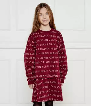 Платье из флиса Calvin Klein Jeans, красный