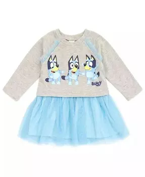 Платье из французской махровой ткани для девочек до (2 года – 10–12 лет) Bluey, синий