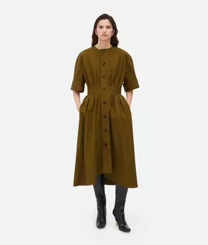 Платье из хлопчатобумажной ткани Bottega Veneta