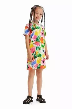 Платье из хлопка для маленькой девочки Desigual, мультиколор
