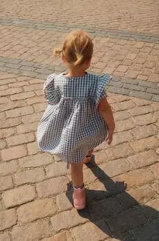 Платье из хлопка для маленькой девочки Konges Sljd, синий