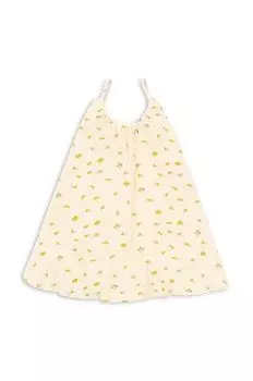 Платье из хлопка для маленькой девочки Konges Sljd, бежевый