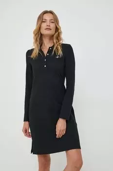Платье из хлопка Gant, черный