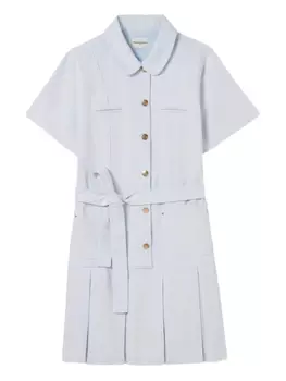 Платье из хлопка и денима Claudie Pierlot, белый