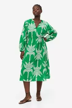 Платье из хлопка и кружева H&M