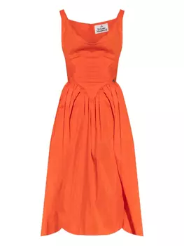 Платье из хлопка и шелка Vivienne Westwood, оранжевый