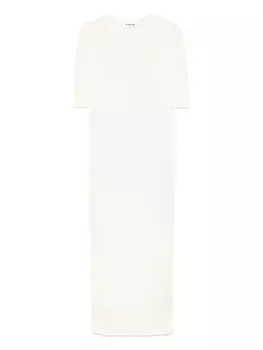 Платье из хлопка Jil Sander, нейтральный