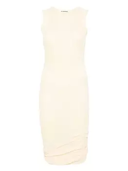 Платье из хлопка Jil Sander, нейтральный