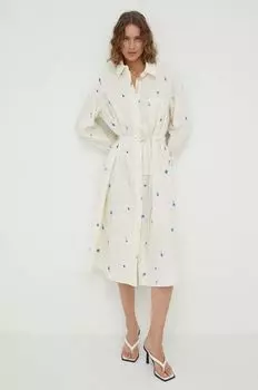 Платье из хлопка Lovechild, бежевый