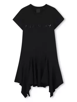 Платье из хлопка от Givenchy Kids, черный
