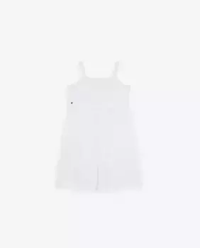 Платье из хлопка с деталями высечки Scalpers, белый