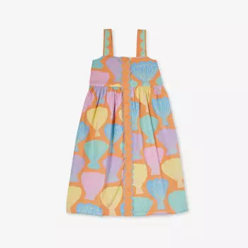 Платье из хлопка с фестонами, 8 лет Stella Mccartney, мультиколор