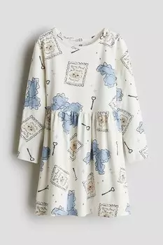 Платье из хлопка с принтом H&M, мультиколор