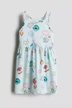 Платье из хлопка с принтом H&M, мультиколор