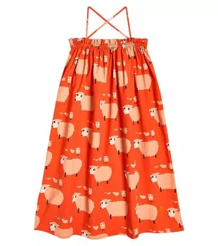 Платье из хлопка с принтом медуз The Animals Observatory, разноцветный