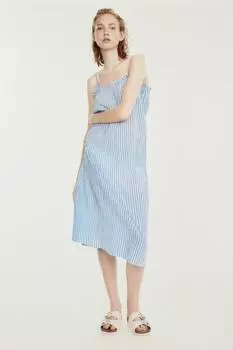 Платье из хлопка с воланами H&M, мультиколор