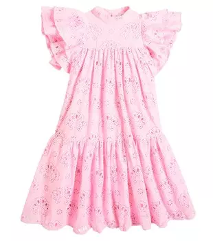 Платье из хлопка с вышивкой Petite Amalie, розовый