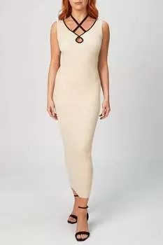 Платье из хлопка с замочной скважиной, натуральный цвет WYNN HAMLYN, цвет natural