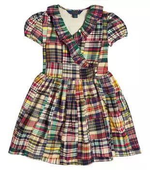 Платье из хлопка с запахом Polo Ralph Lauren, разноцветный