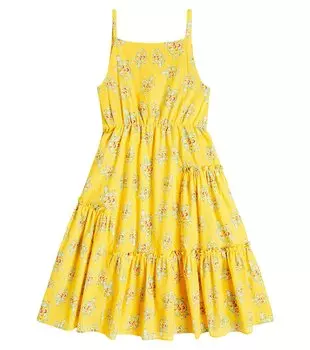 Платье из хлопка с жирафом Vilebrequin, желтый