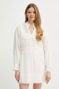 Платье из хлопка Twinset, бежевый