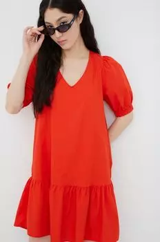 Платье из хлопка Vero Moda, красный
