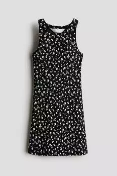 Платье из хлопка в рубчик H&M, мультиколор