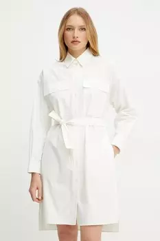 Платье из хлопка Weekend Max Mara, бежевый