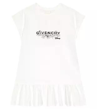 Платье из хлопкового джерси из коллаборации с Disney 101 Dalmatians Givenchy Kids, белый