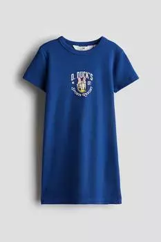 Платье из хлопкового джерси в рубчик H&M, мультиколор